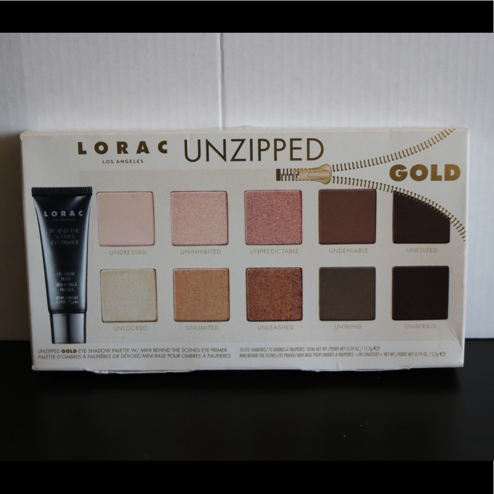 Lorac Unzipped Gold with Primer Palette